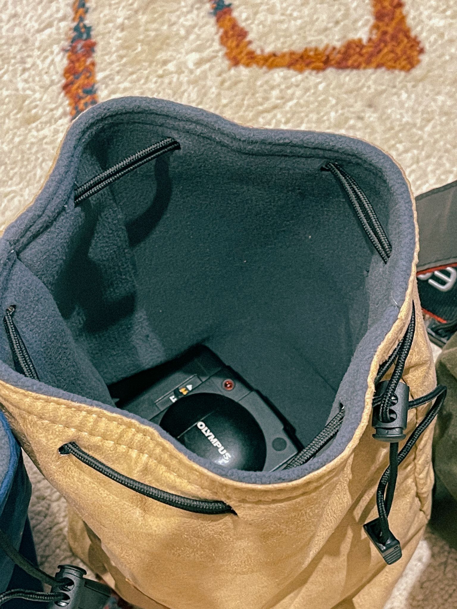 Vintage Flannel Camera Bag / Pouch [CB03]