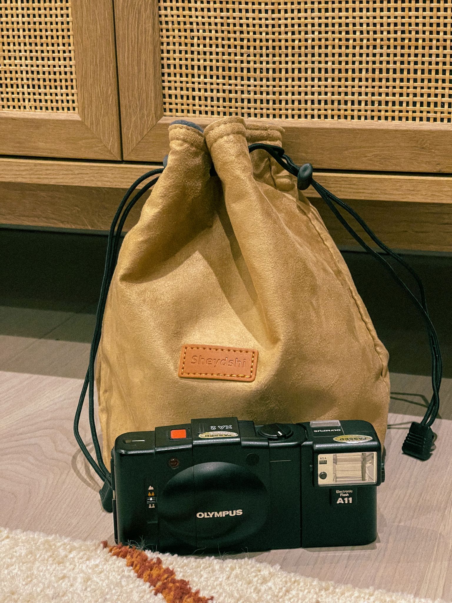 Vintage Flannel Camera Bag / Pouch [CB03]