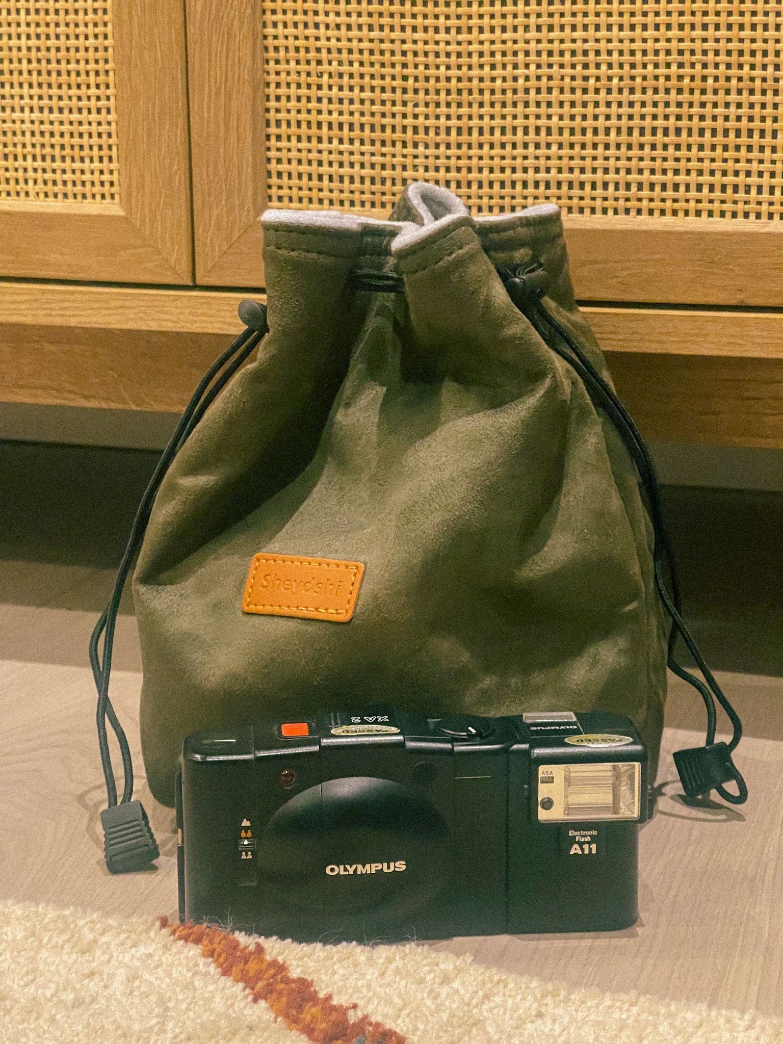 Vintage Flannel Camera Bag / Pouch [CB03]